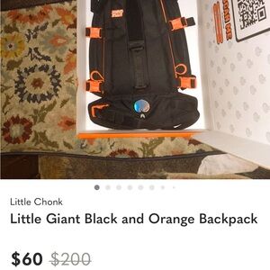 Little Chonk Black and Orange Dog Carrier Backpack